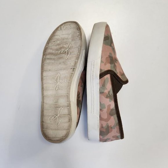 Joie Huxley camouflage slip on sneakers nubuck leather flat shoes 37 EU / 7 US - Picture 7 of 10